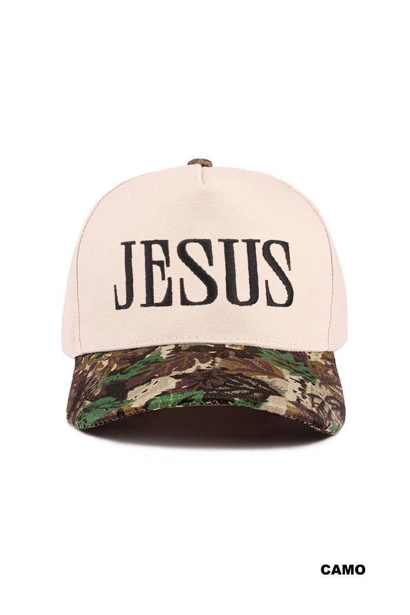 Jesus two tone canvas Ballcap