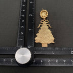Enamel Christmas Tree DangleEarrings