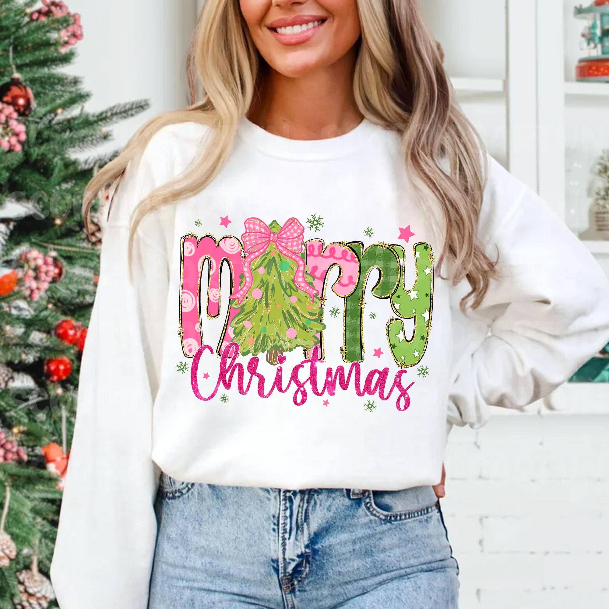 Merry Christmas Sweatshirt - White