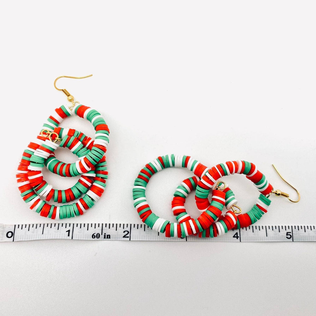 Christmas Jewelry Polymer Clay Pendant Earrings