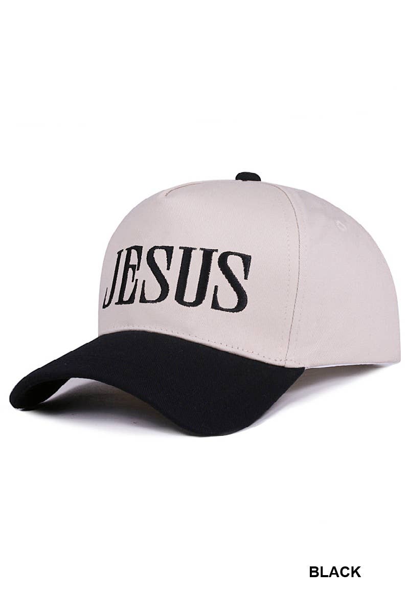 Jesus two tone canvas Ballcap