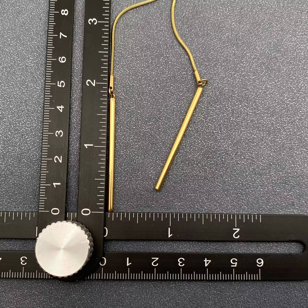 Minimalist 18K Golden Stainless Steel Lariat Necklace - FGS