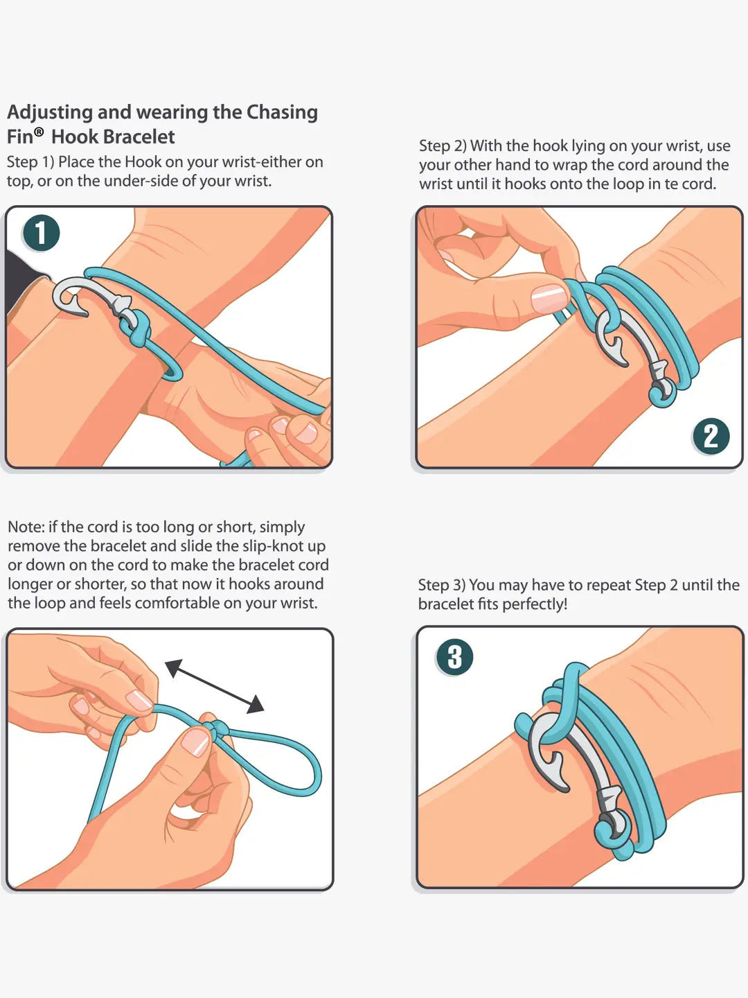 Chasing Fin Adjustable Hook Bracelet/Anklet