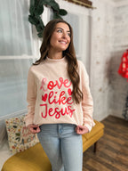 'Love like Jesus' Mock Neck Sweatshirt