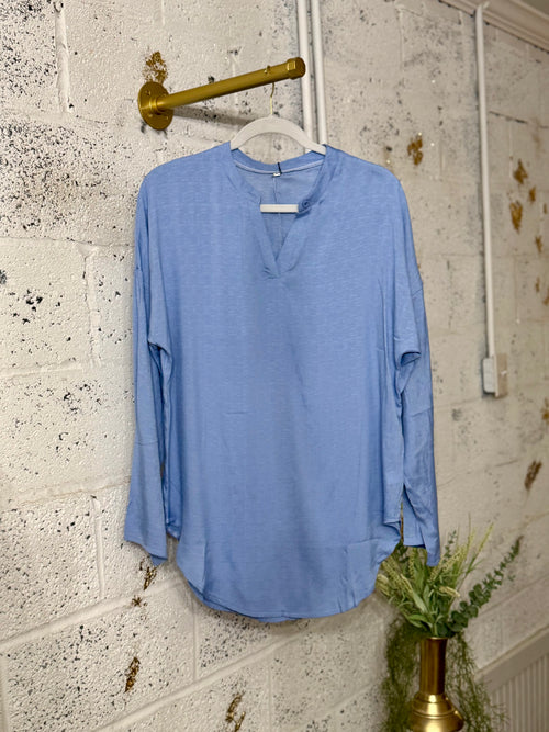 V-Neck Linen Shirt
