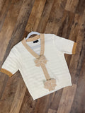 Bow Detail Short Sleeve Cardigan