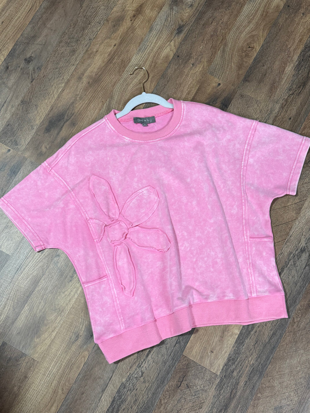 Fleur Mineral Washed Top - Pink