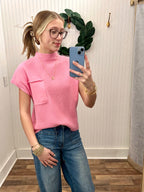 Pocketful of Love Mock Neck Sweater