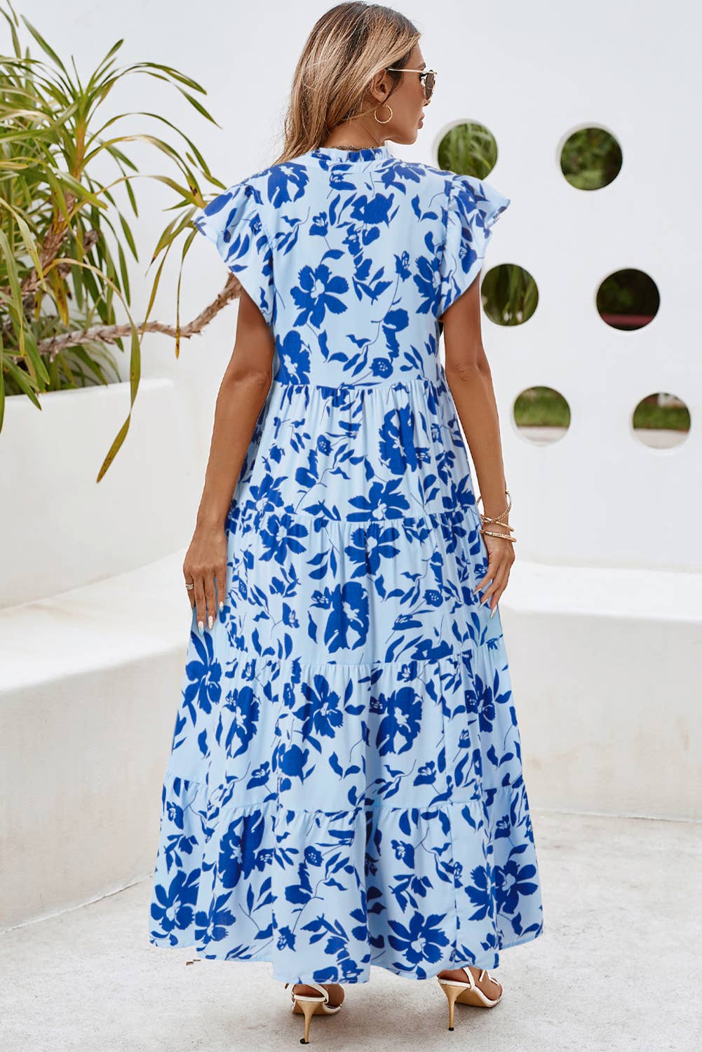 Flutter Sleeve Maxi Dress
