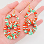Christmas Jewelry Polymer Clay Pendant Earrings