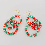 Christmas Jewelry Polymer Clay Pendant Earrings