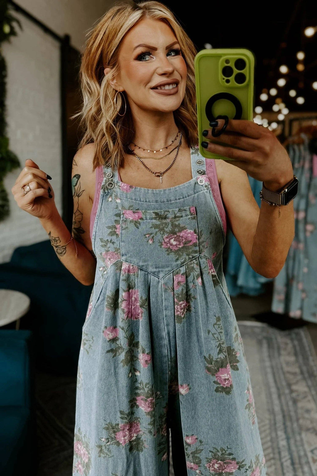 Beau High Waist Denim Jumpsuit