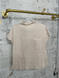 Texture Pocket Top Ivory